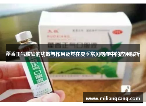 藿香正气胶囊的功效与作用及其在夏季常见病症中的应用解析